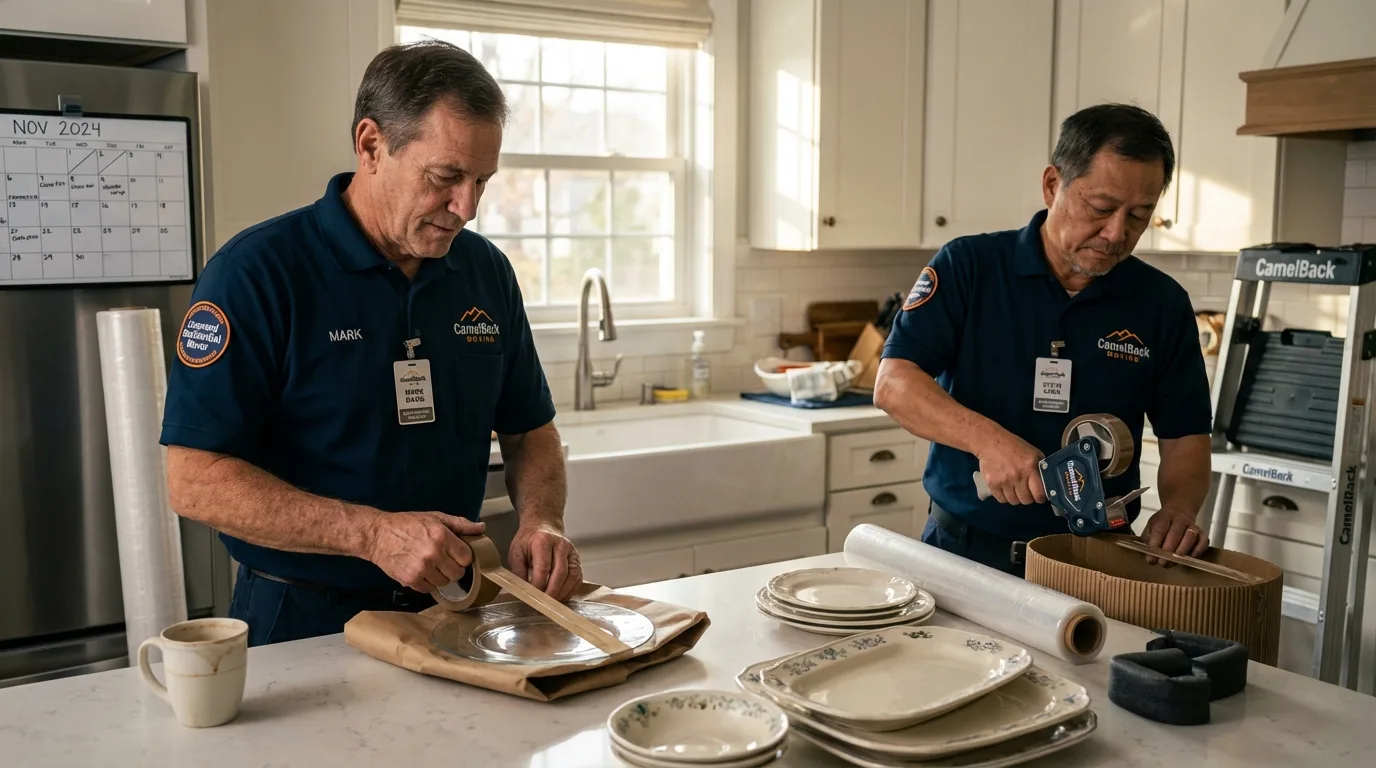 Professional crew packing kitchen dishware in Nampa, ID
